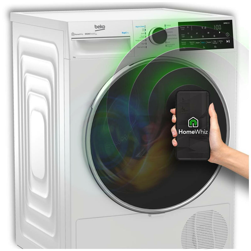 Beko 9kg Sensor Controlled WiFi Connected Hybrid Heat Pump Dryer with Steam BDPB904HW