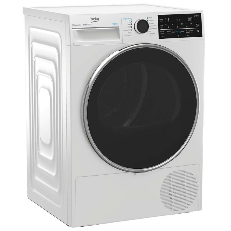 Beko 9kg Sensor Controlled WiFi Connected Hybrid Heat Pump Dryer with Steam BDPB904HW