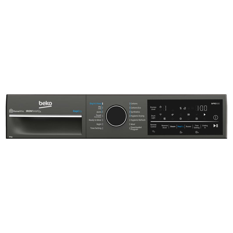 Beko 9kg Heat Pump Dryer Graphite with Steam and WiFi BDPB904HG