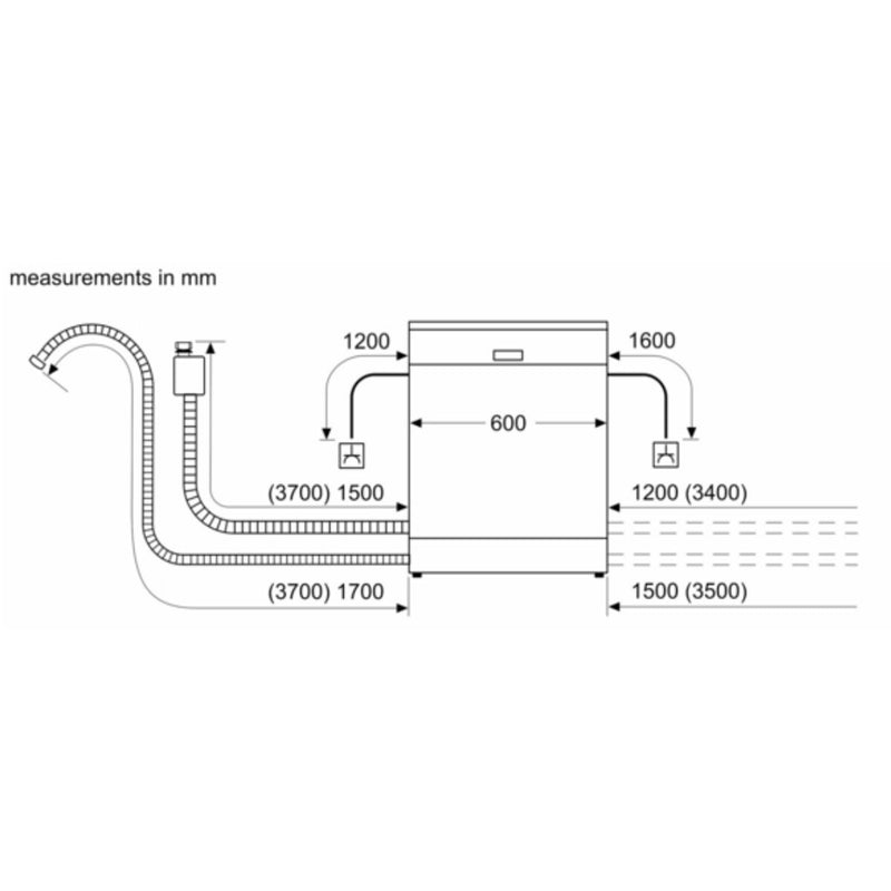 Bosch 60cm Series 6 Freestanding Stainless Steel Dishwasher SMS6HAI02A