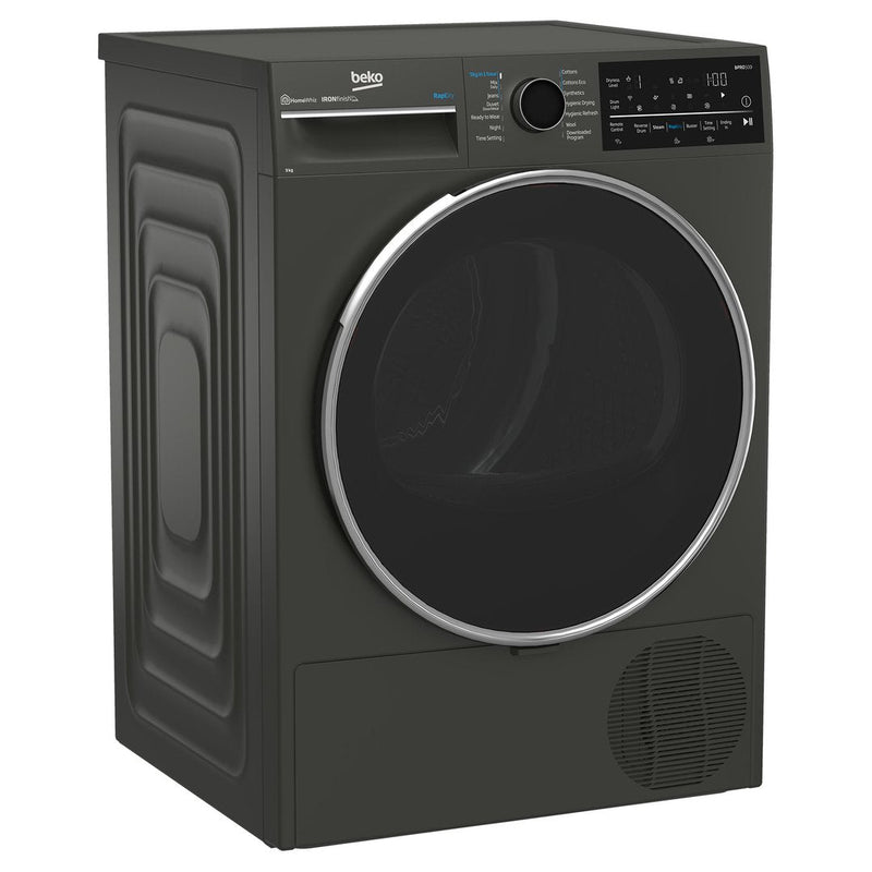 Beko 9kg Heat Pump Dryer Graphite with Steam and WiFi BDPB904HG